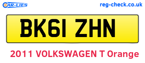 BK61ZHN are the vehicle registration plates.