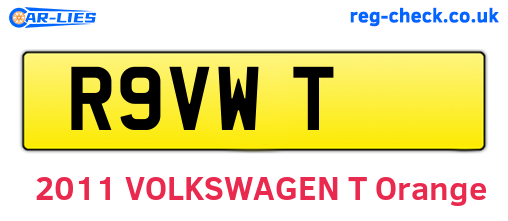 R9VWT are the vehicle registration plates.