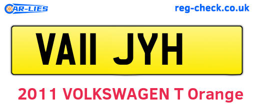 VA11JYH are the vehicle registration plates.