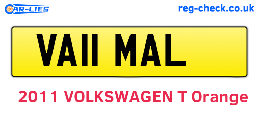 VA11MAL are the vehicle registration plates.