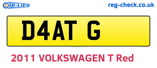 D4ATG are the vehicle registration plates.