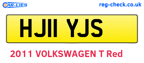 HJ11YJS are the vehicle registration plates.