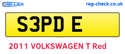 S3PDE are the vehicle registration plates.