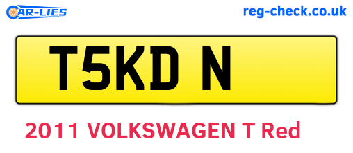T5KDN are the vehicle registration plates.