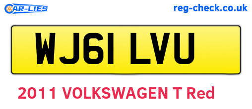 WJ61LVU are the vehicle registration plates.