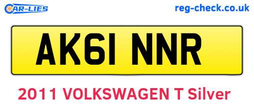 AK61NNR are the vehicle registration plates.