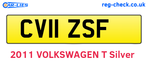 CV11ZSF are the vehicle registration plates.