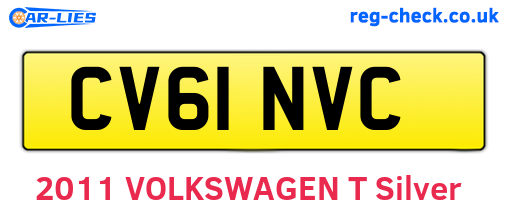 CV61NVC are the vehicle registration plates.