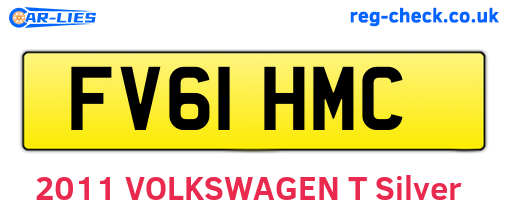 FV61HMC are the vehicle registration plates.