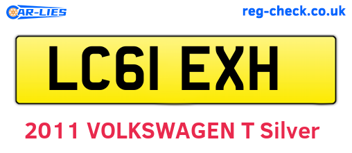 LC61EXH are the vehicle registration plates.