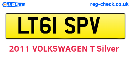 LT61SPV are the vehicle registration plates.