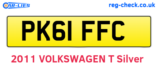 PK61FFC are the vehicle registration plates.