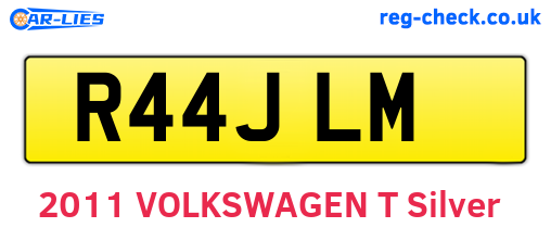 R44JLM are the vehicle registration plates.