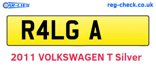 R4LGA are the vehicle registration plates.