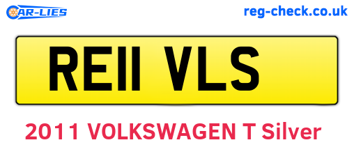 RE11VLS are the vehicle registration plates.