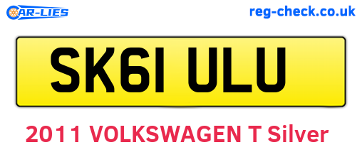 SK61ULU are the vehicle registration plates.