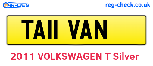 TA11VAN are the vehicle registration plates.