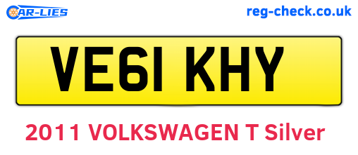 VE61KHY are the vehicle registration plates.