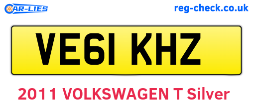 VE61KHZ are the vehicle registration plates.
