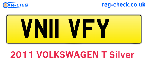 VN11VFY are the vehicle registration plates.