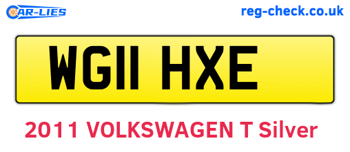 WG11HXE are the vehicle registration plates.