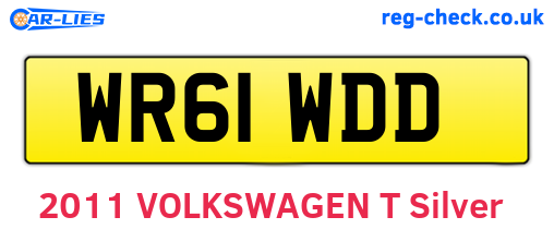 WR61WDD are the vehicle registration plates.