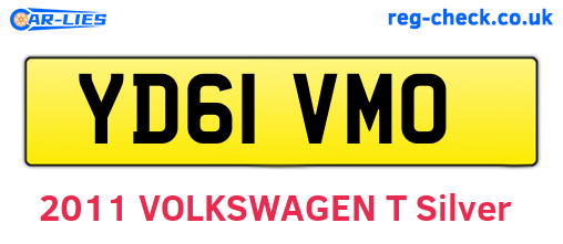 YD61VMO are the vehicle registration plates.