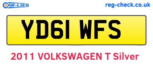 YD61WFS are the vehicle registration plates.