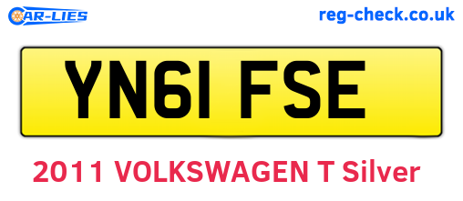 YN61FSE are the vehicle registration plates.