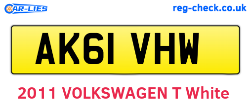 AK61VHW are the vehicle registration plates.