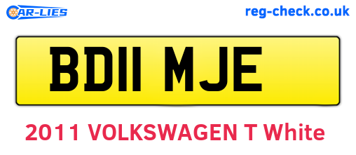 BD11MJE are the vehicle registration plates.