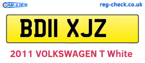 BD11XJZ are the vehicle registration plates.