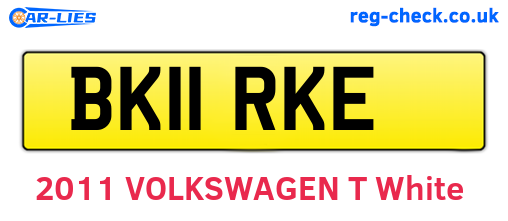 BK11RKE are the vehicle registration plates.