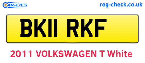 BK11RKF are the vehicle registration plates.