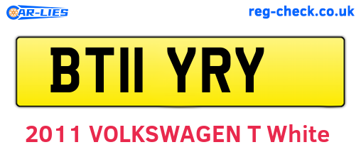 BT11YRY are the vehicle registration plates.