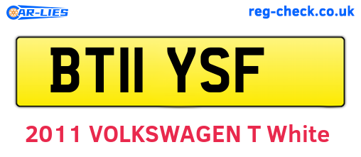 BT11YSF are the vehicle registration plates.