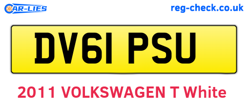 DV61PSU are the vehicle registration plates.