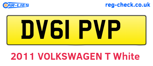 DV61PVP are the vehicle registration plates.