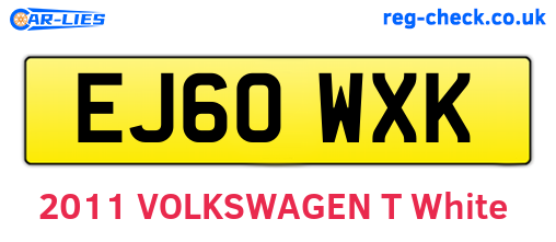 EJ60WXK are the vehicle registration plates.