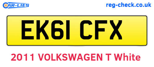 EK61CFX are the vehicle registration plates.