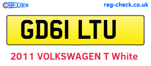 GD61LTU are the vehicle registration plates.