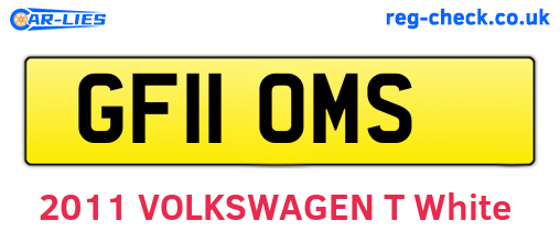 GF11OMS are the vehicle registration plates.