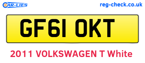 GF61OKT are the vehicle registration plates.