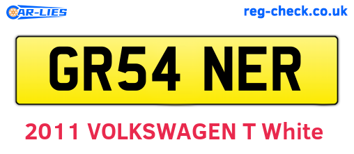 GR54NER are the vehicle registration plates.