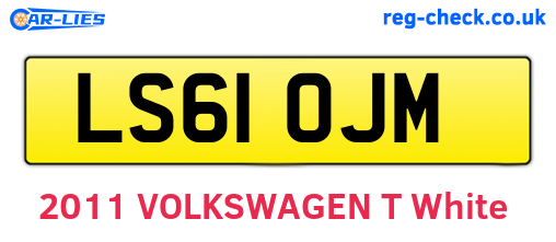LS61OJM are the vehicle registration plates.