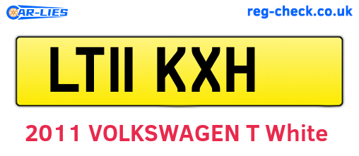 LT11KXH are the vehicle registration plates.