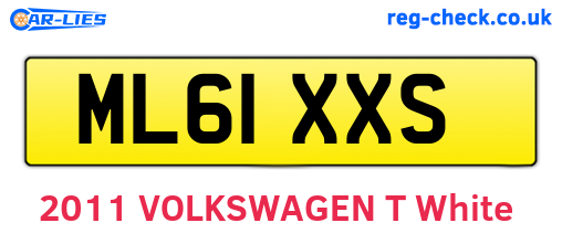 ML61XXS are the vehicle registration plates.