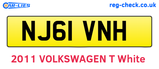 NJ61VNH are the vehicle registration plates.