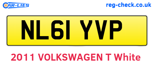 NL61YVP are the vehicle registration plates.