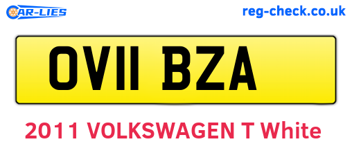 OV11BZA are the vehicle registration plates.
